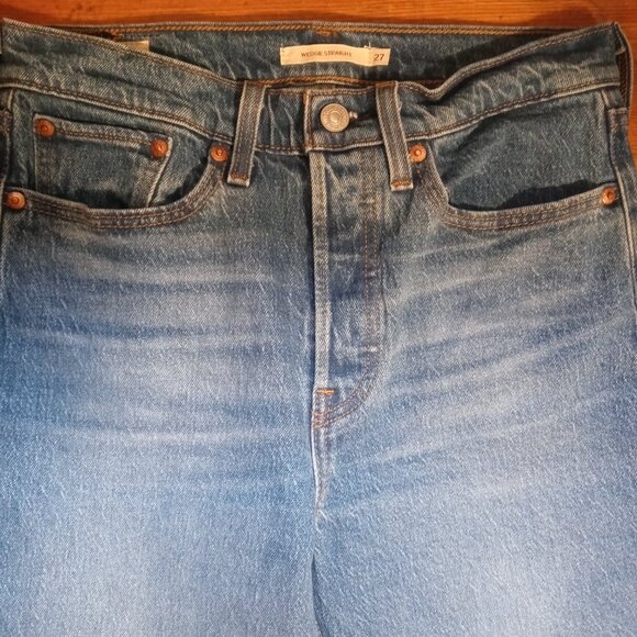LEVI'S wedgie straight jeans in jive sound (sz27) - Picture 7 of 14